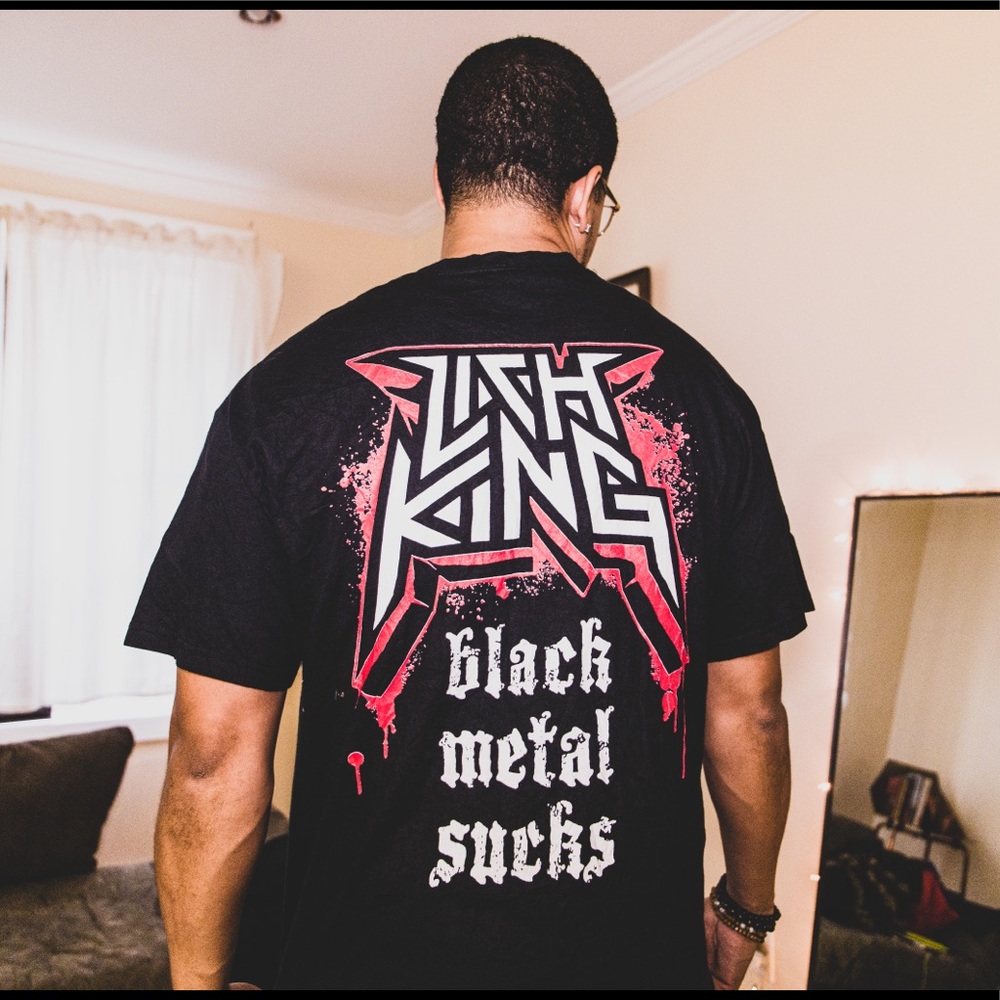 LICK KING “BLACK METAL SUCKS” TEE - Picture 3 of 3